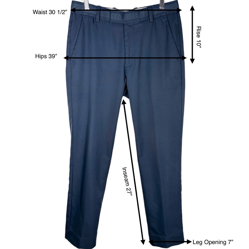 G/Fore Mens Chino Golf Performance Pants Size 30 Navy Blue Classic Tapered - Picture 11 of 11